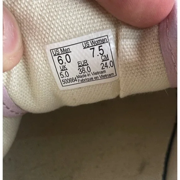 Van's Mens 6 Womens 7 Nude Pink Leather Old School Ultra Cush Shoes 500664 - Picture 12 of 12